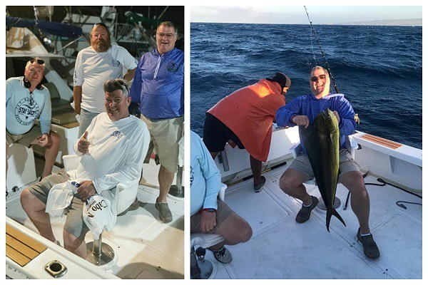 Thursday October 13, 2022 “Dorado please!” Happy to oblige for VIP Guests Scott Fries, Michael Duffy, Michael Trant and John Finn visiting from Warminster, Pennsylvania Classic 31′ Bertram