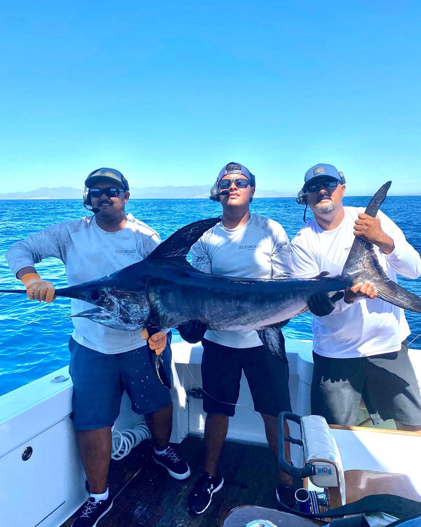Capt Hiram and crew Javier and Gabriel land this Swordfish